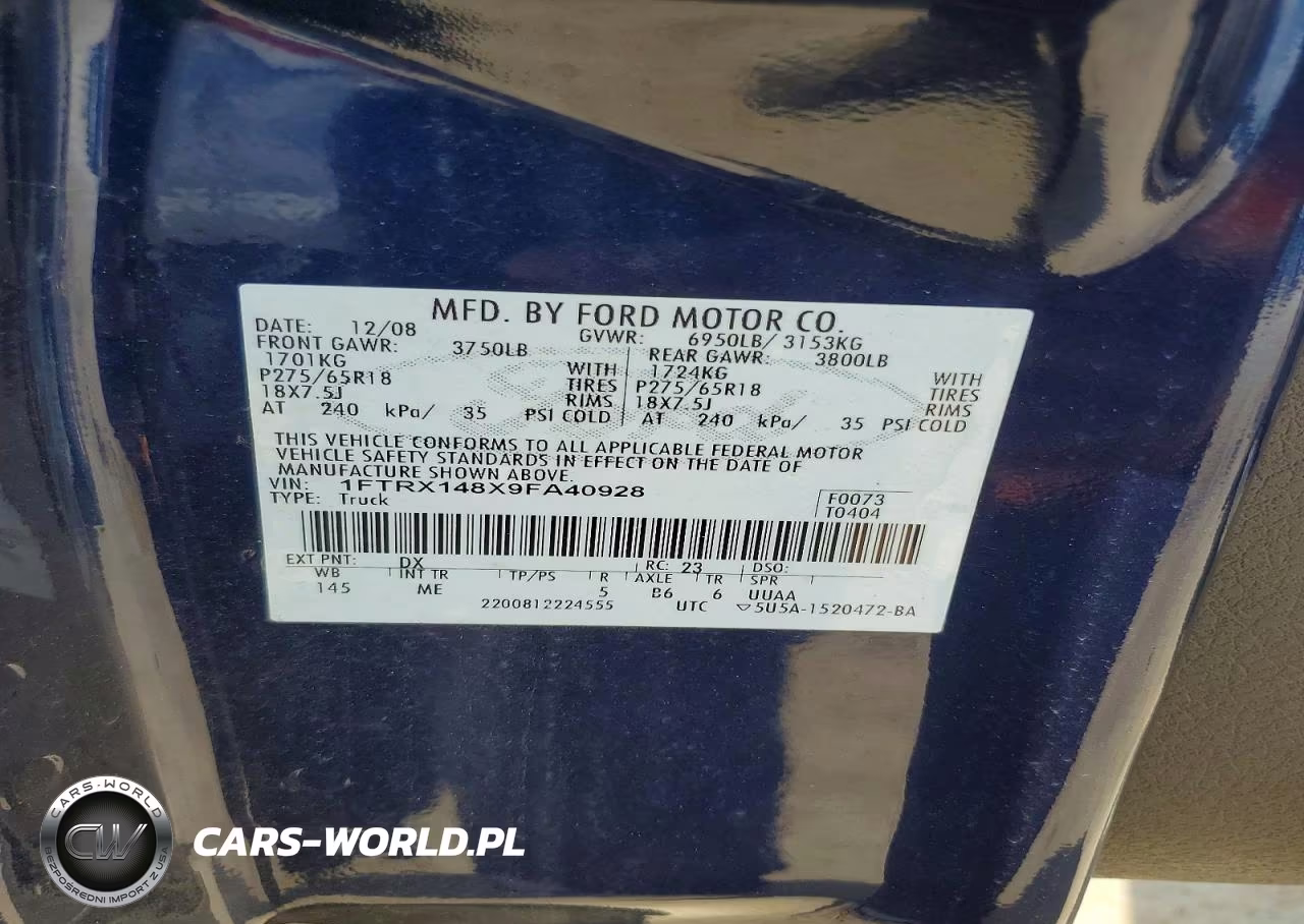 2009 Ford F150 Super Cab VIN:1FTRX148X9FA40928 - 12