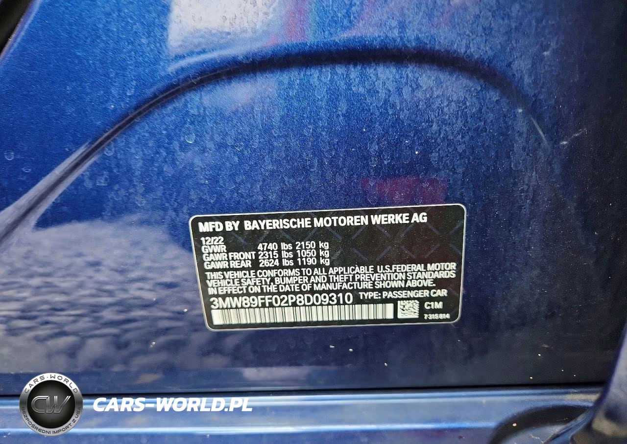 2023 BMW 330Xi VIN:3MW89FF02P8D09310 - 12