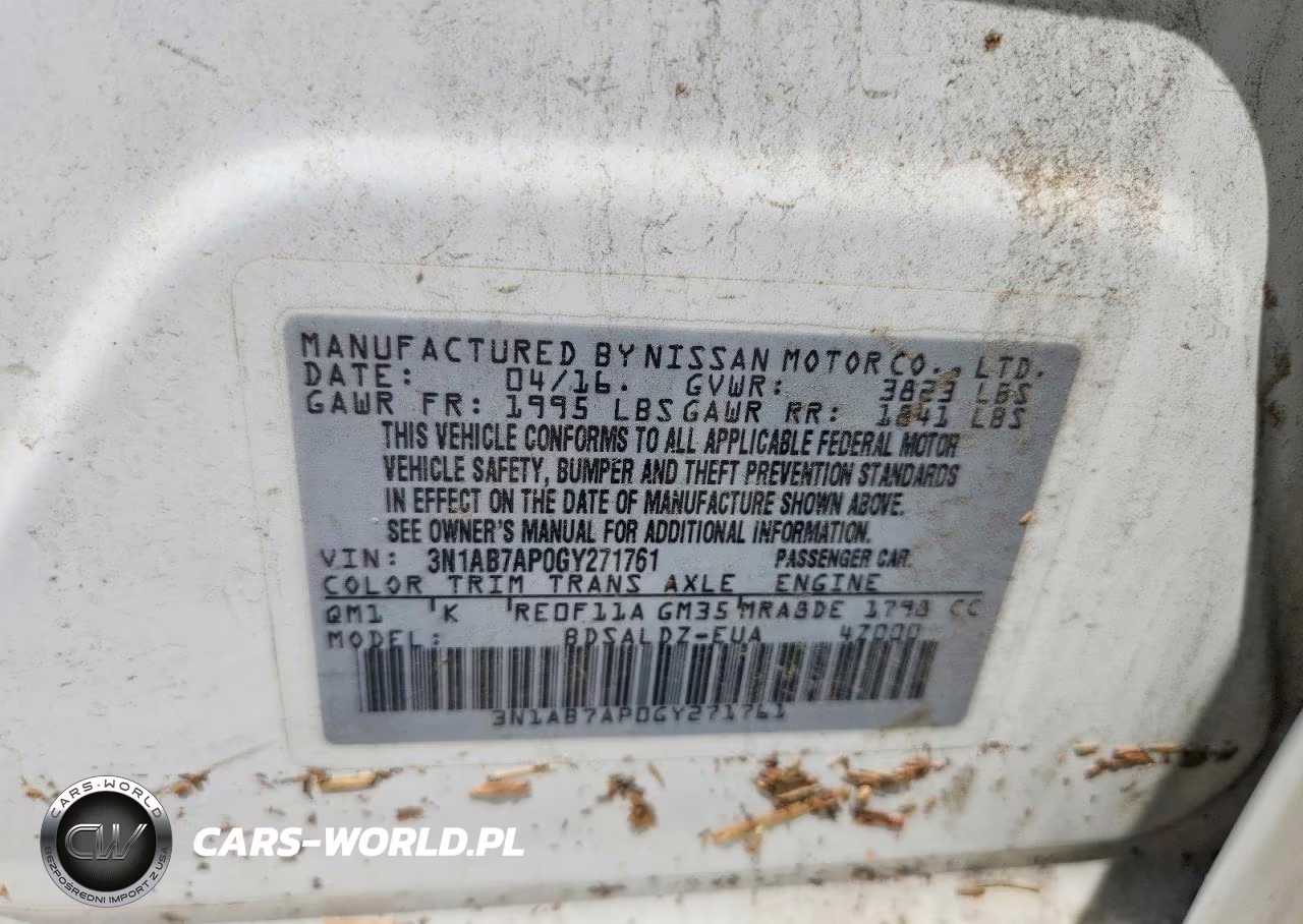 2016 Nissan Sentra Sv VIN:3N1AB7AP0GY271761 - 12