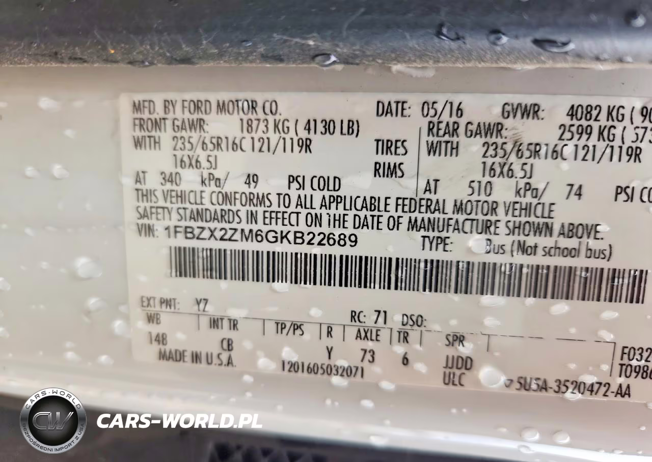 2016 Ford Transit T-350 VIN:1FBZX2ZM6GKB22689 - 13