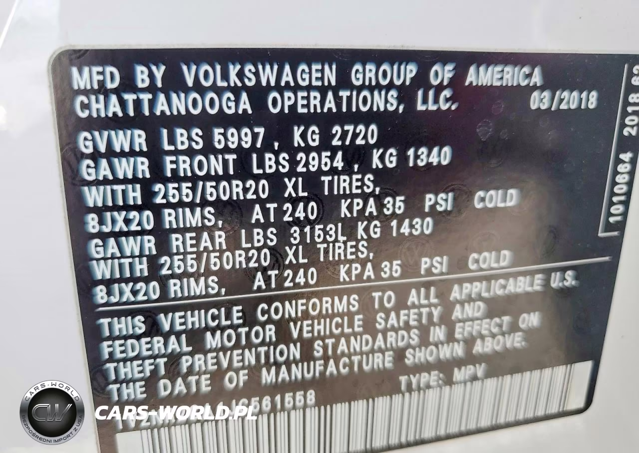 2018 Volkswagen Atlas Sel Premium VIN:1V2NR2CA1JC561558 - 14