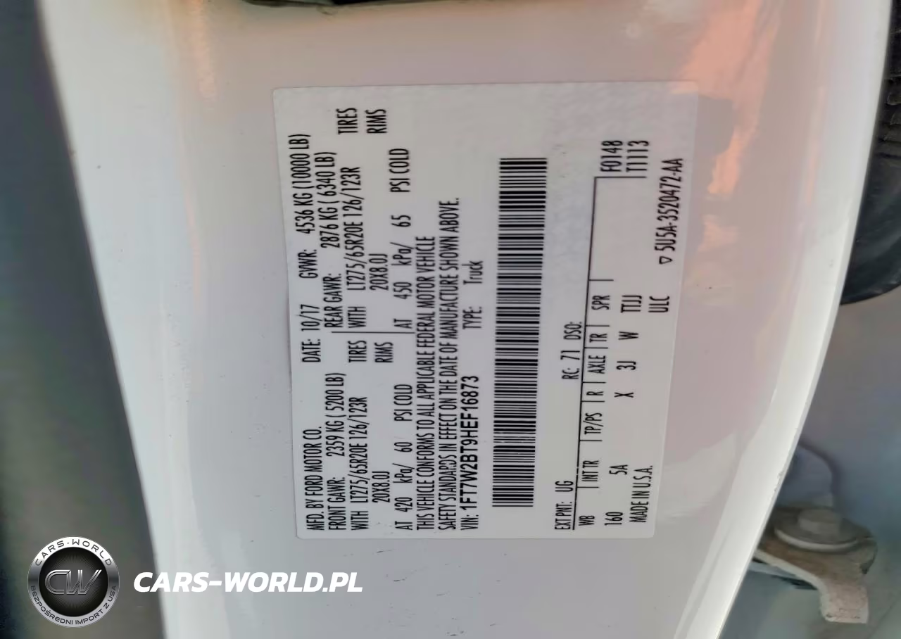 2017 Ford F250 Super Duty VIN:1FT7W2BT9HEF16873 - 13
