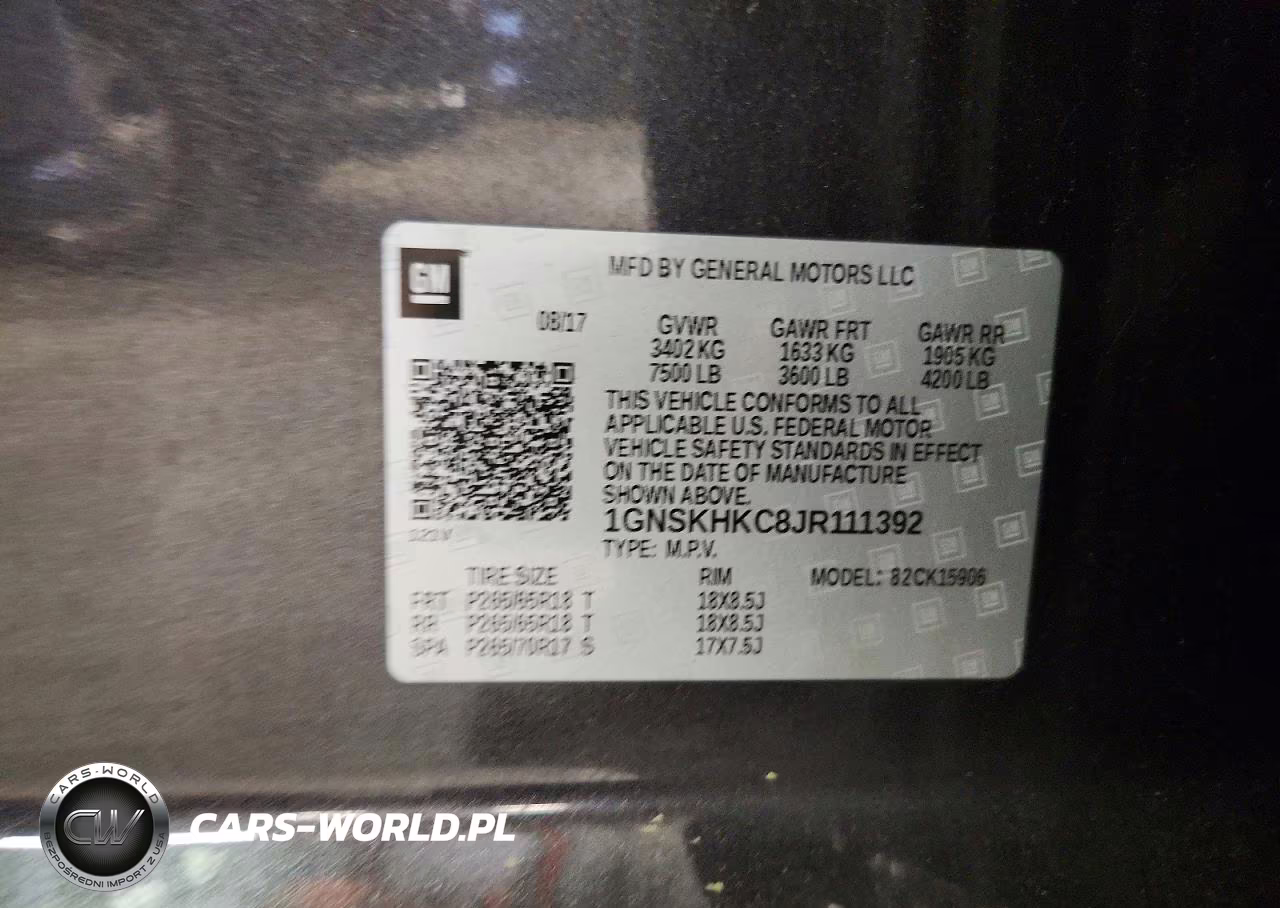 2018 Chevrolet Suburban K1500 Lt VIN:1GNSKHKC8JR111392 - 13
