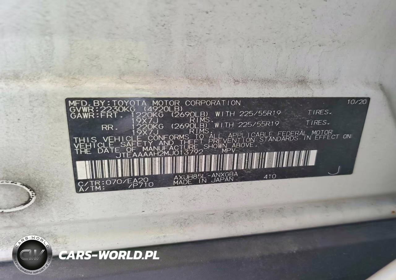 2021 Toyota Venza Xle VIN:JTEAAAAH2MJ013792 - 13