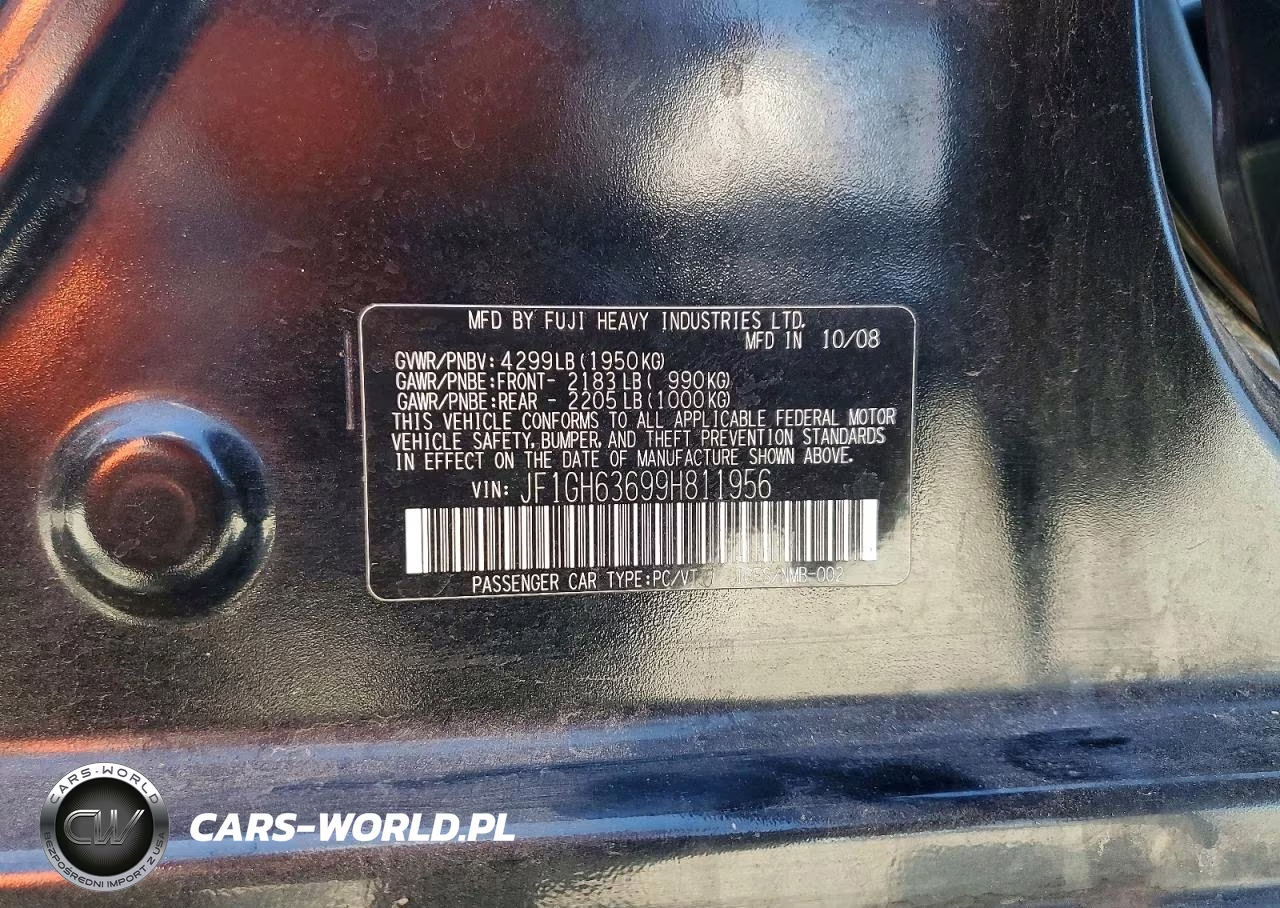2009 Subaru Impreza Outback Sport VIN:JF1GH63699H811956 - 12