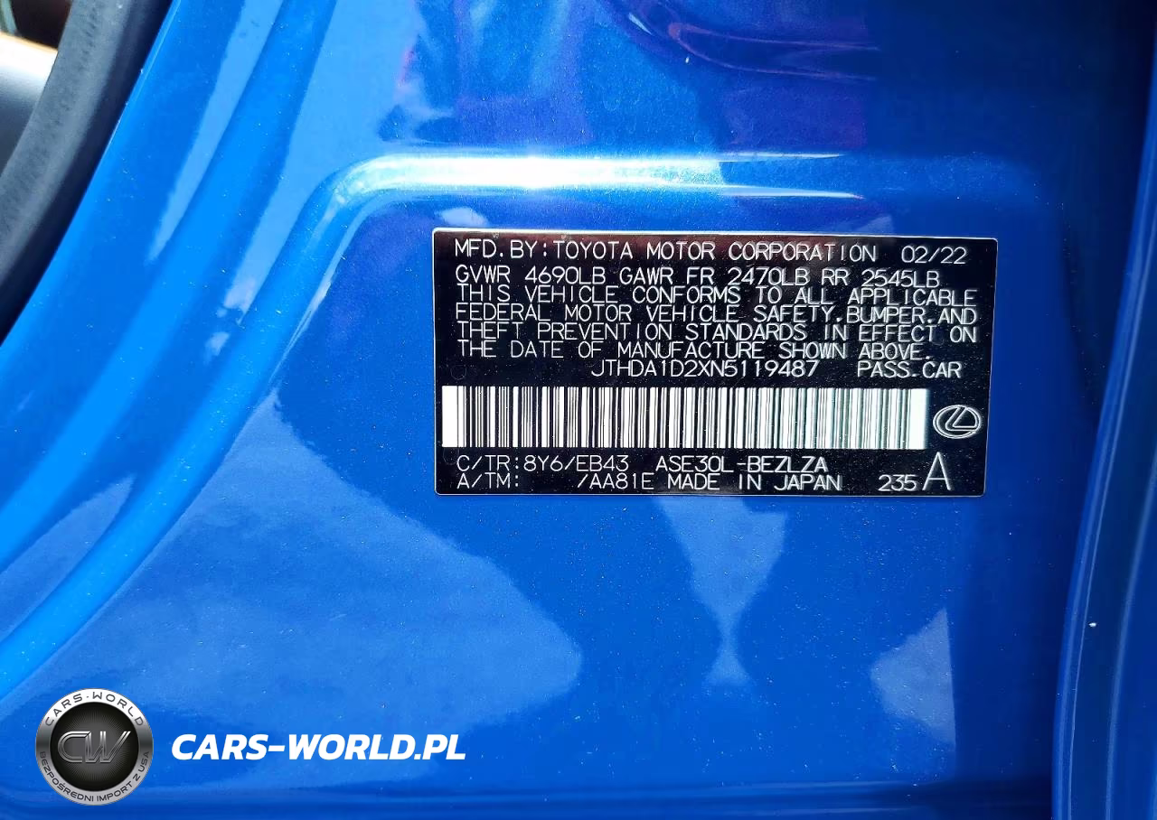 2022 Lexus Is 300 VIN:JTHDA1D2XN5119487 - 13
