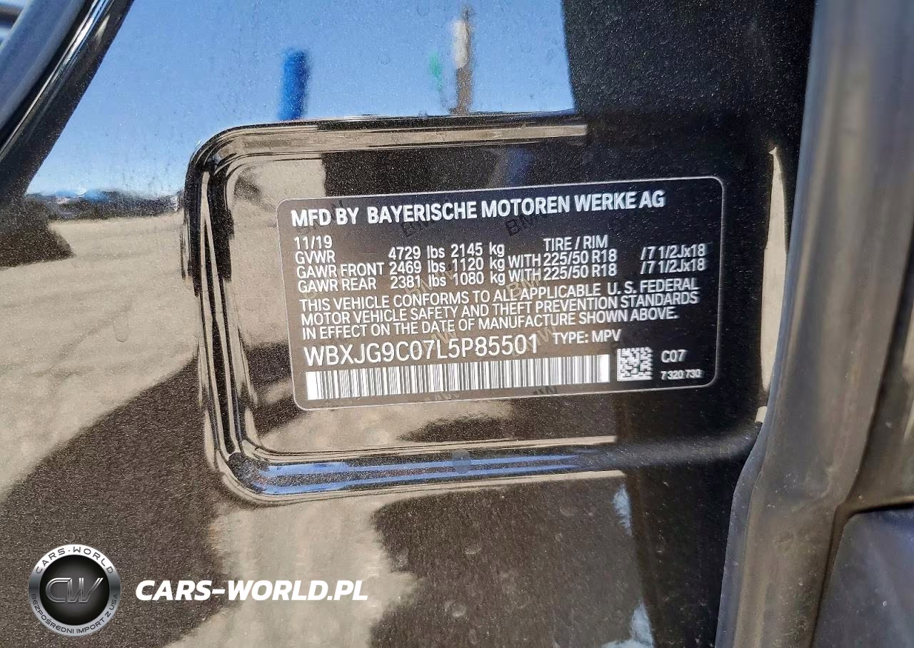 2020 BMW X1 xDrive28I VIN:WBXJG9C07L5P85501 - 12