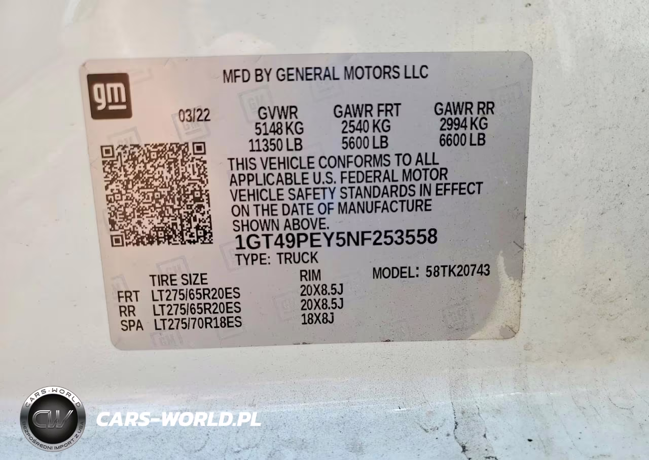 2022 GMC Sierra K2500 At4 VIN:1GT49PEY5NF253558 - 12