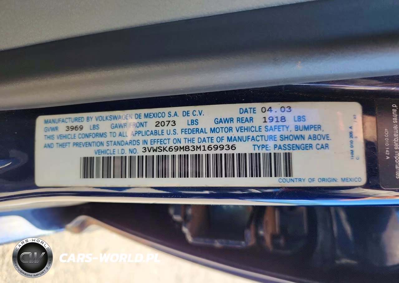 2003 Volkswagen Jetta Gls VIN:3VWSK69M83M169936 - 13