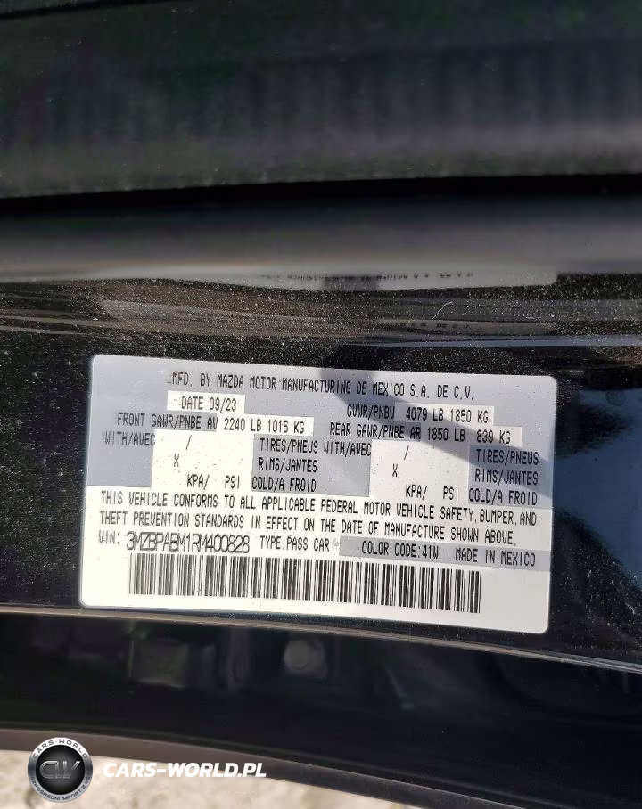 2024 Mazda 3 Select Sport VIN:3MZBPABM1RM400828 - 13