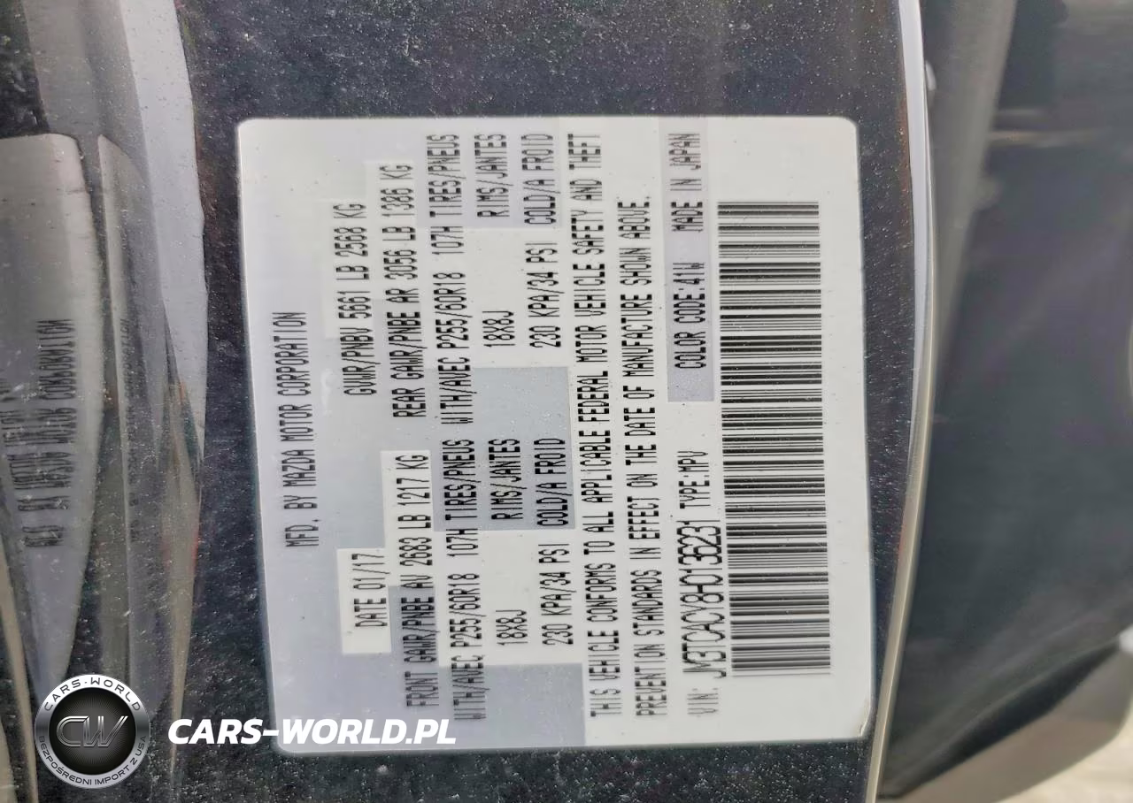2017 Mazda Cx-9 Touring VIN:JM3TCACY8H0136231 - 13