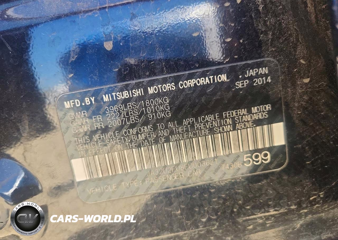 2015 Mitsubishi Lancer Es VIN:JA32U2FU8FU003621 - 12