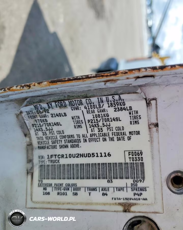 1992 Ford Ranger VIN:1FTCR10U2NUD51116 - 12