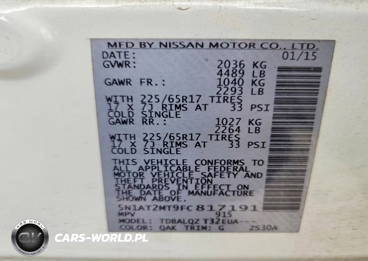 2015 Nissan Rogue Sv VIN:5N1AT2MT9FC817191 - 13