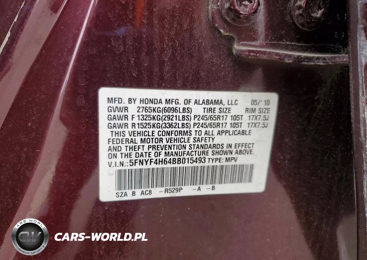 2011 Honda Pilot Exl VIN:5FNYF4H64BB015493 - 14