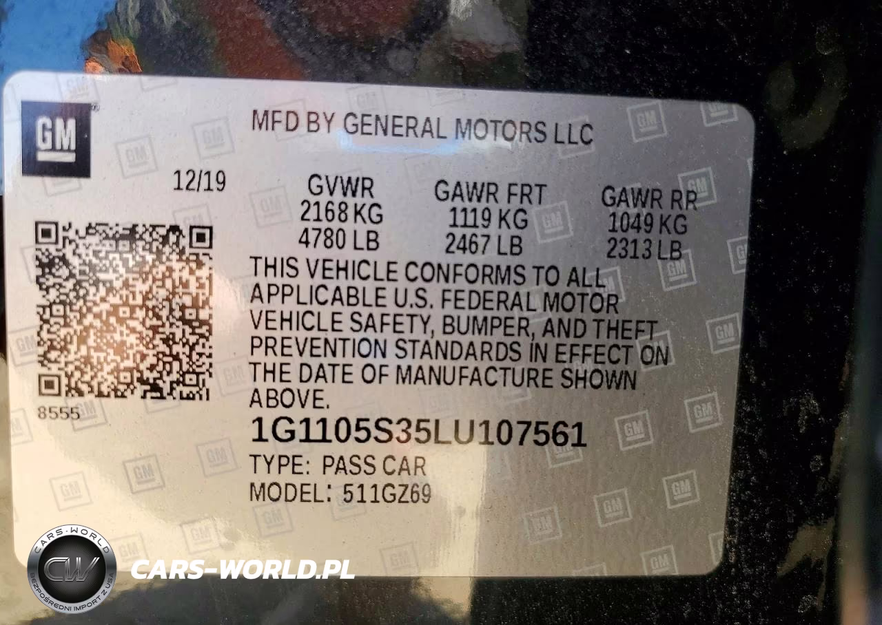 2020 Chevrolet Impala Premier VIN:1G1105S35LU107561 - 12