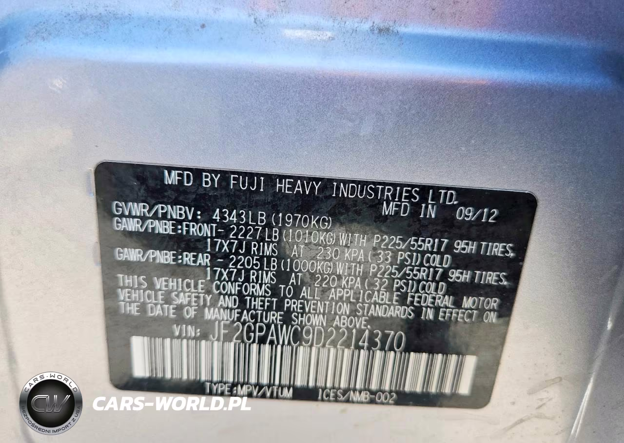 2013 Subaru Xv Crosstrek 2.0 Premium VIN:JF2GPAWC9D2214370 - 13