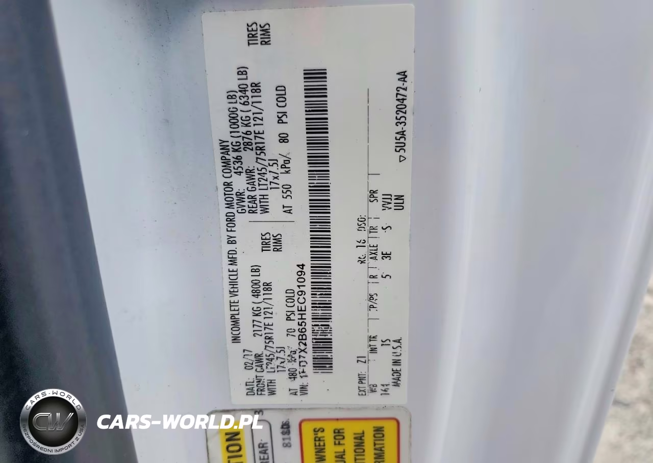 2017 Ford F250 Super Duty VIN:1FD7X2B65HEC91094 - 13