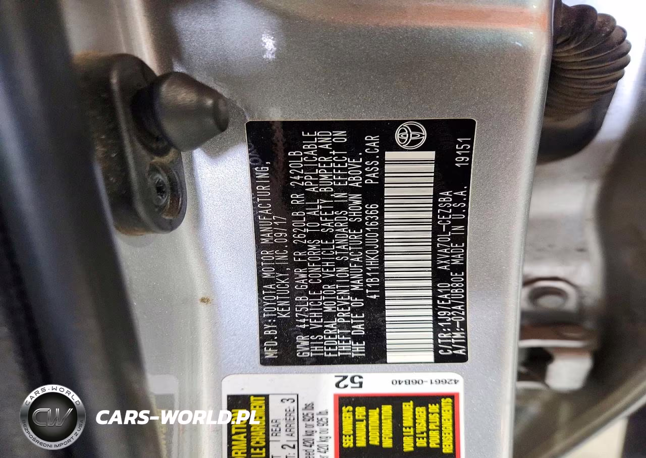 2018 Toyota Camry Se VIN:4T1B11HK0JU016366 - 12