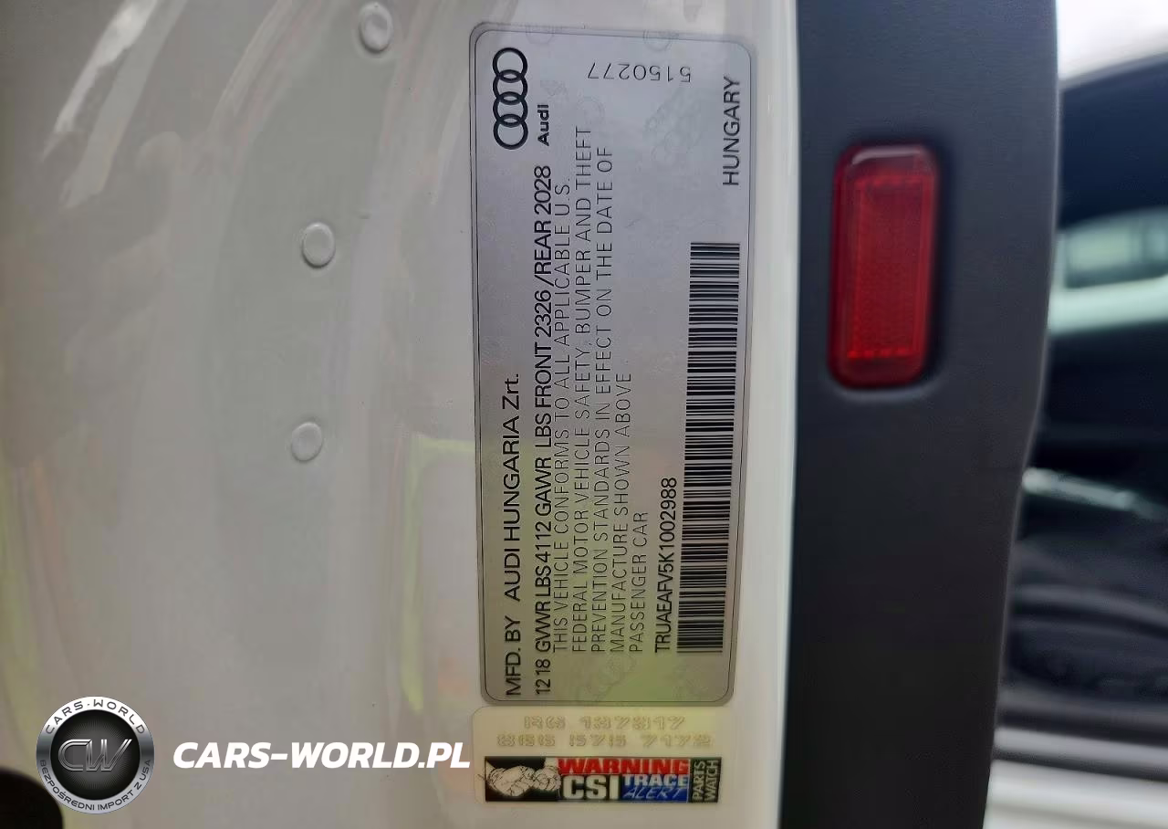 2019 Audi Tt VIN:TRUAEAFV5K1002988 - 13