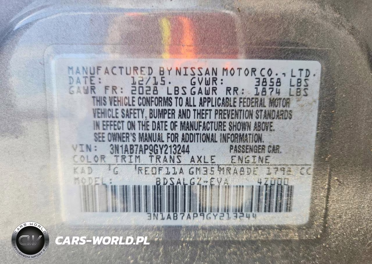 2016 Nissan Sentra Sl VIN:3N1AB7AP9GY213244 - 13