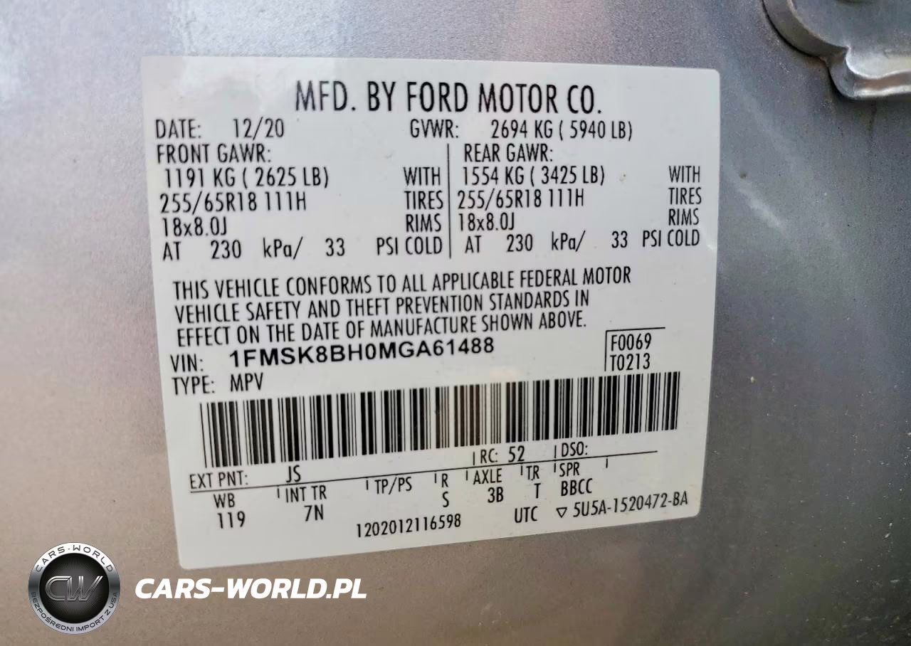 2021 Ford Explorer VIN:1FMSK8BH0MGA61488 - 13