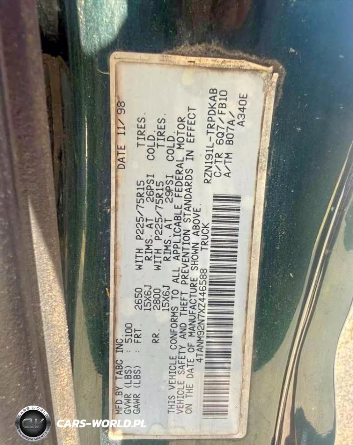 1999 Toyota Tacoma Prerunner VIN:4TANM92N7XZ446588 - 11