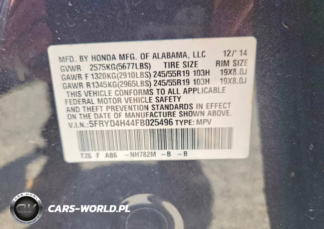 2015 Acura Mdx Technology VIN:5FRYD4H44FB025496 - 13