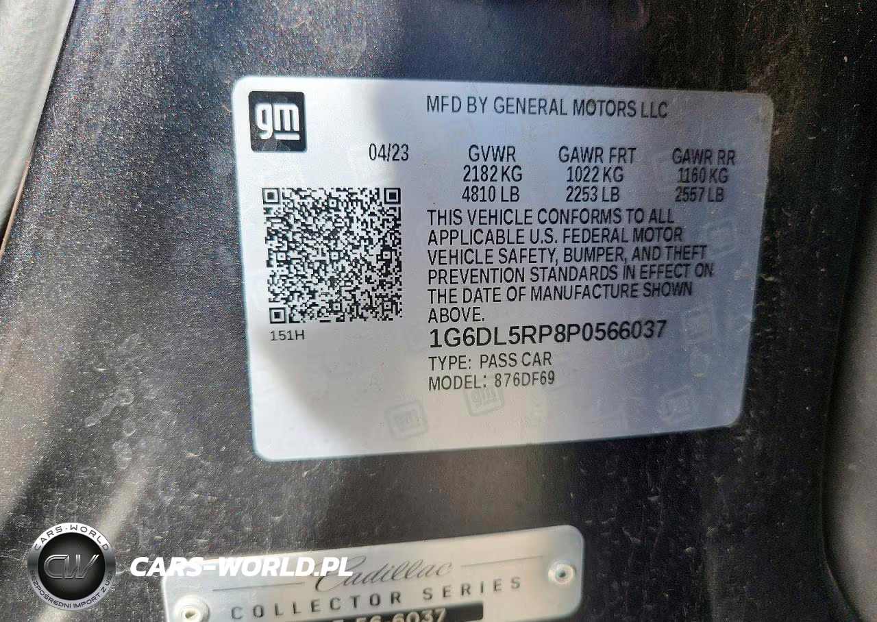 2023 Cadillac Ct4-V Blackwing VIN:1G6DL5RP8P0566037 - 12