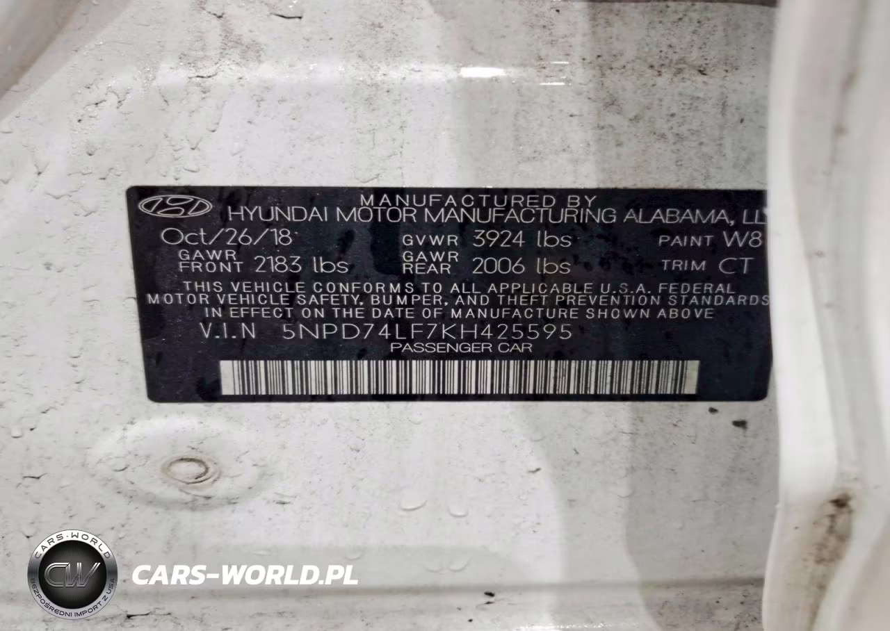 2019 Hyundai Elantra Se VIN:5NPD74LF7KH425595 - 12