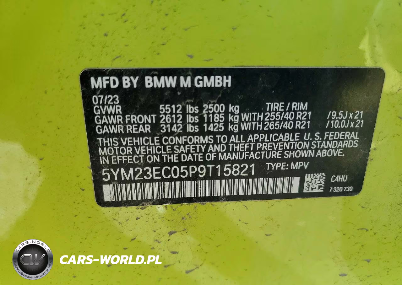 2023 BMW X4 M VIN:5YM23EC05P9T15821 - 14