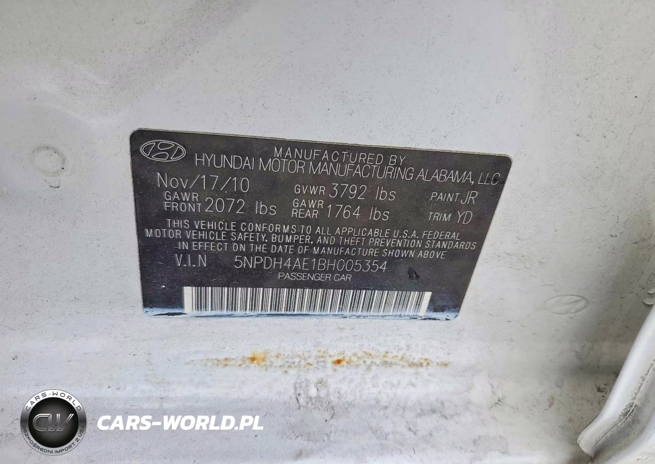 2011 Hyundai Elantra Gls VIN:5NPDH4AE1BH005354 - 13