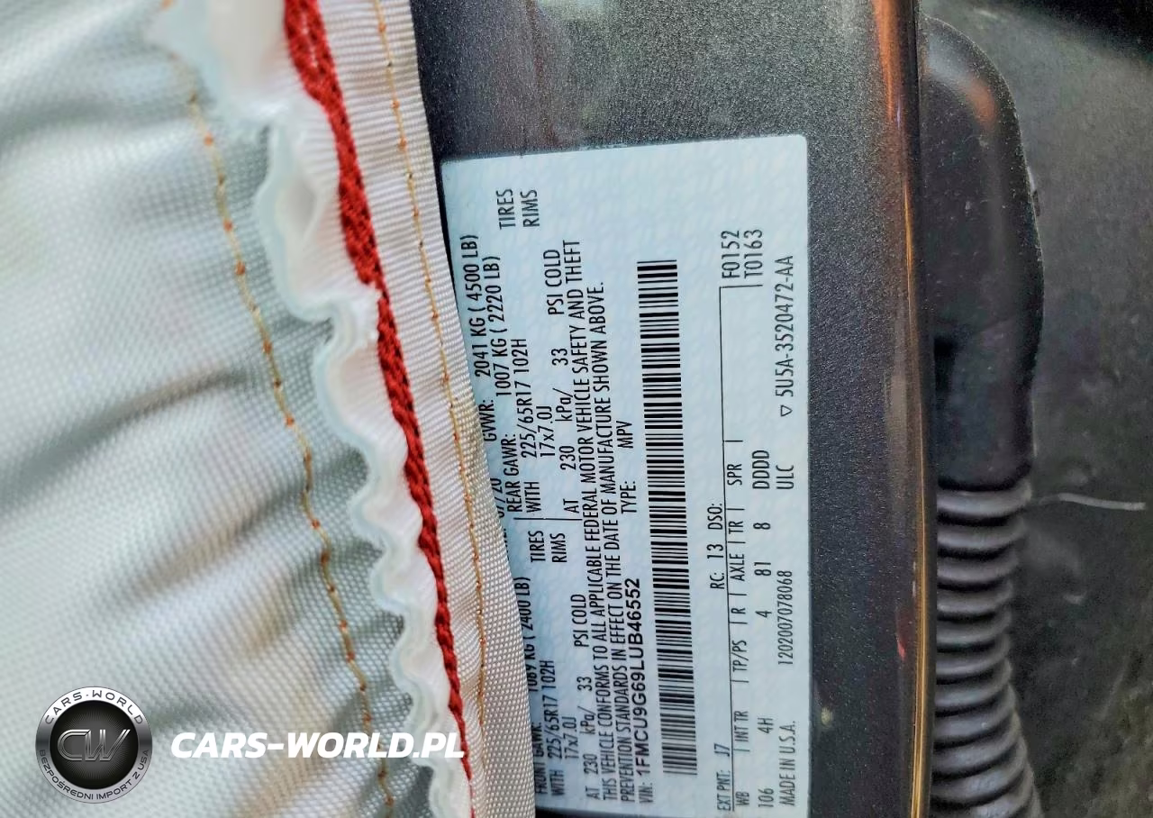 2020 Ford Escape Se VIN:1FMCU9G69LUB46552 - 12