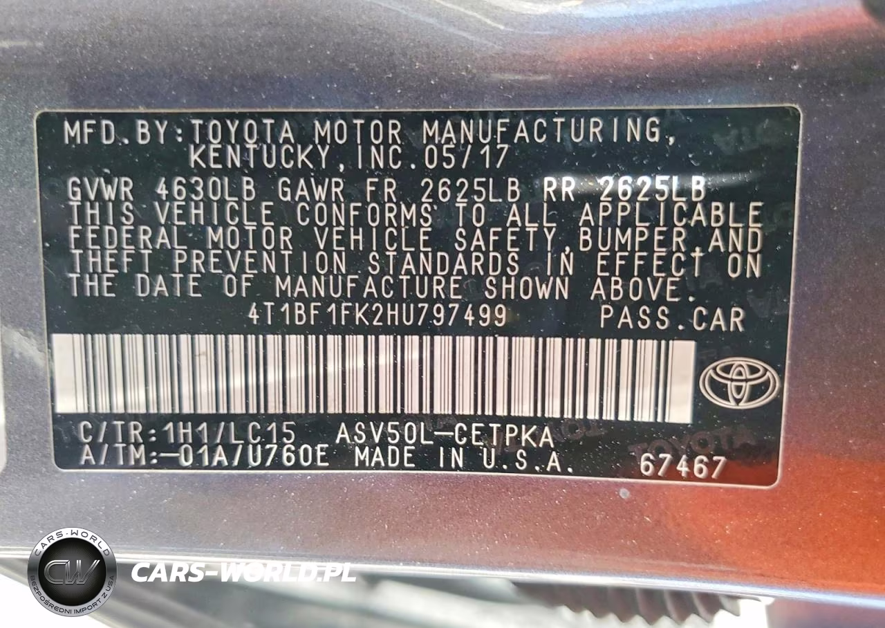 2017 Toyota Camry Xse VIN:4T1BF1FK2HU797499 - 13