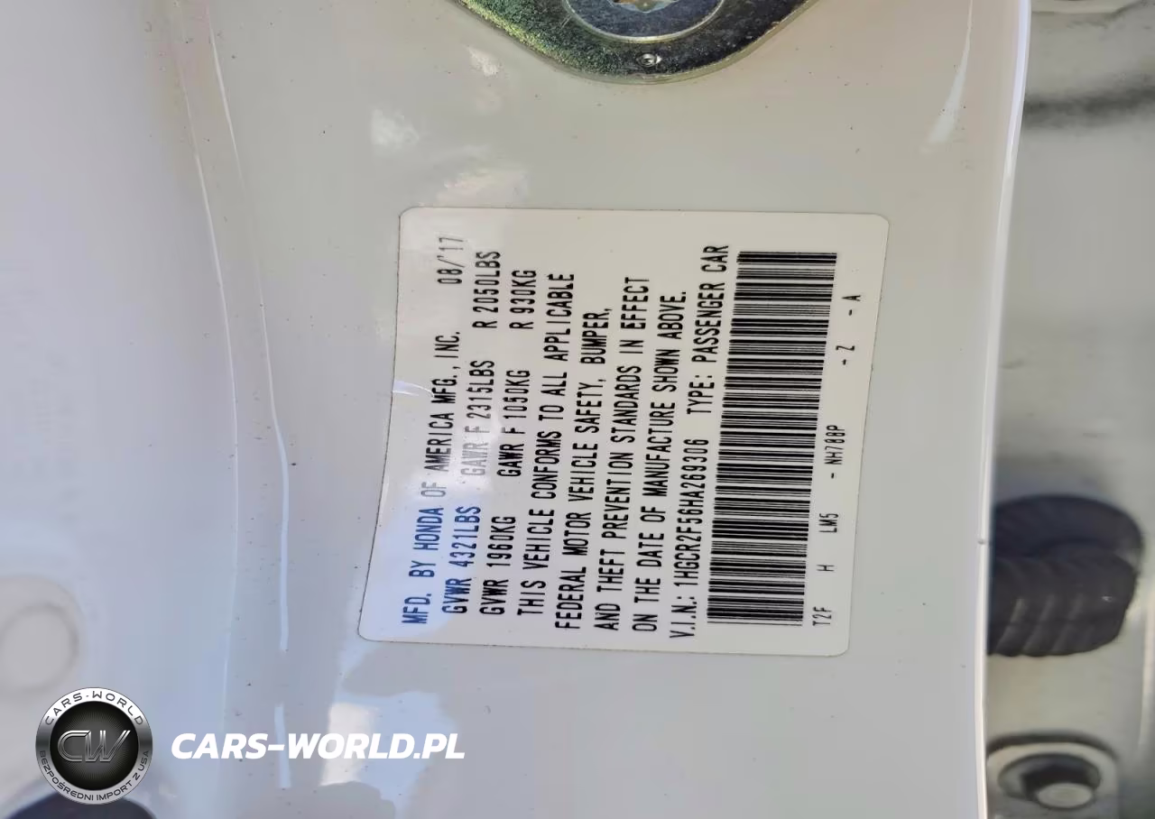 2017 Honda Accord Sport VIN:1HGCR2F56HA269306 - 12