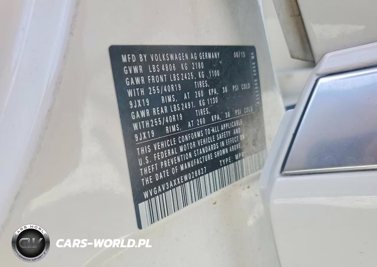 2014 Volkswagen Tiguan S VIN:WVGAV3AXXEW028827 - 13