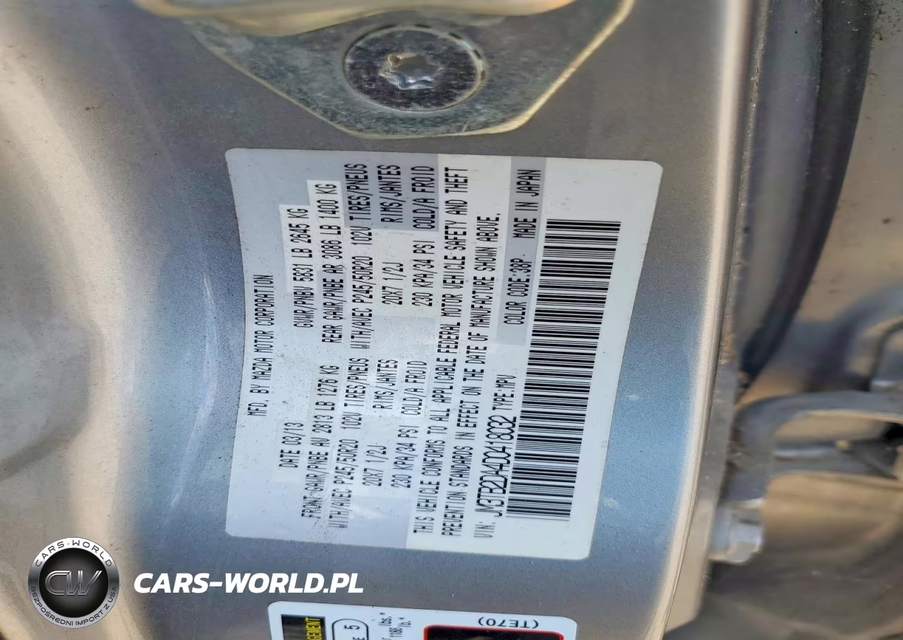 2013 Mazda Cx-9 Grand Touring VIN:JM3TB2DA4D0418032 - 12