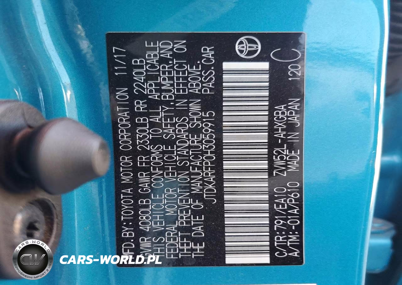 2017 Toyota Prius Prime VIN:JTDKARFP0H3059915 - 12
