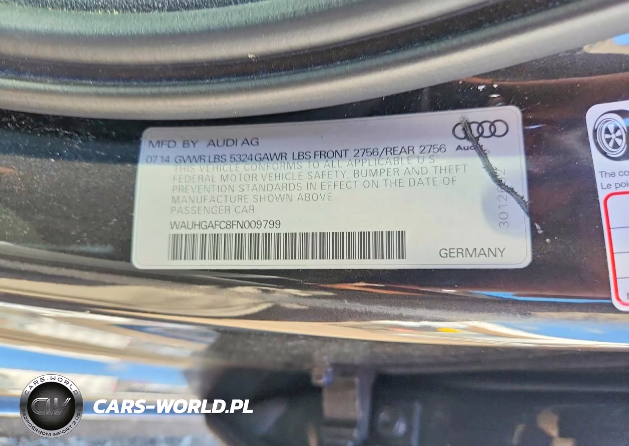 2015 Audi A6 Prestige VIN:WAUHGAFC8FN009799 - 12