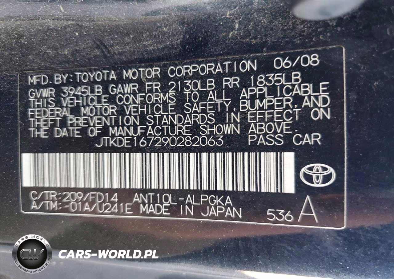 2009 Scion Tc Base VIN:JTKDE167290282063 - 13