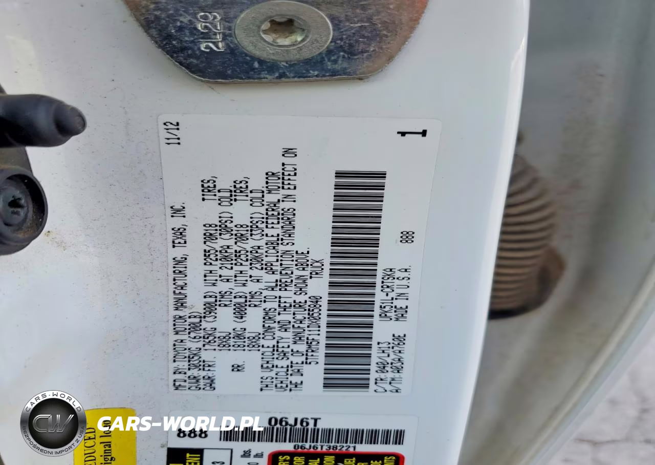 2013 Toyota Tundra Grade 4.6L V8 VIN:5TFRM5F11DX055840 - 12