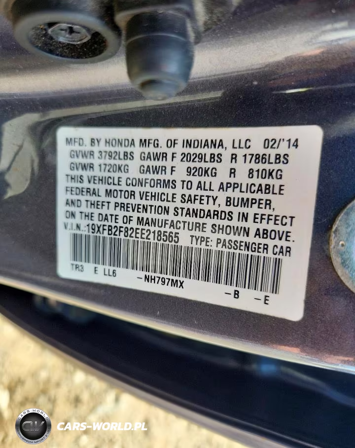 2014 Honda Civic Ex VIN:19XFB2F82EE218565 - 13