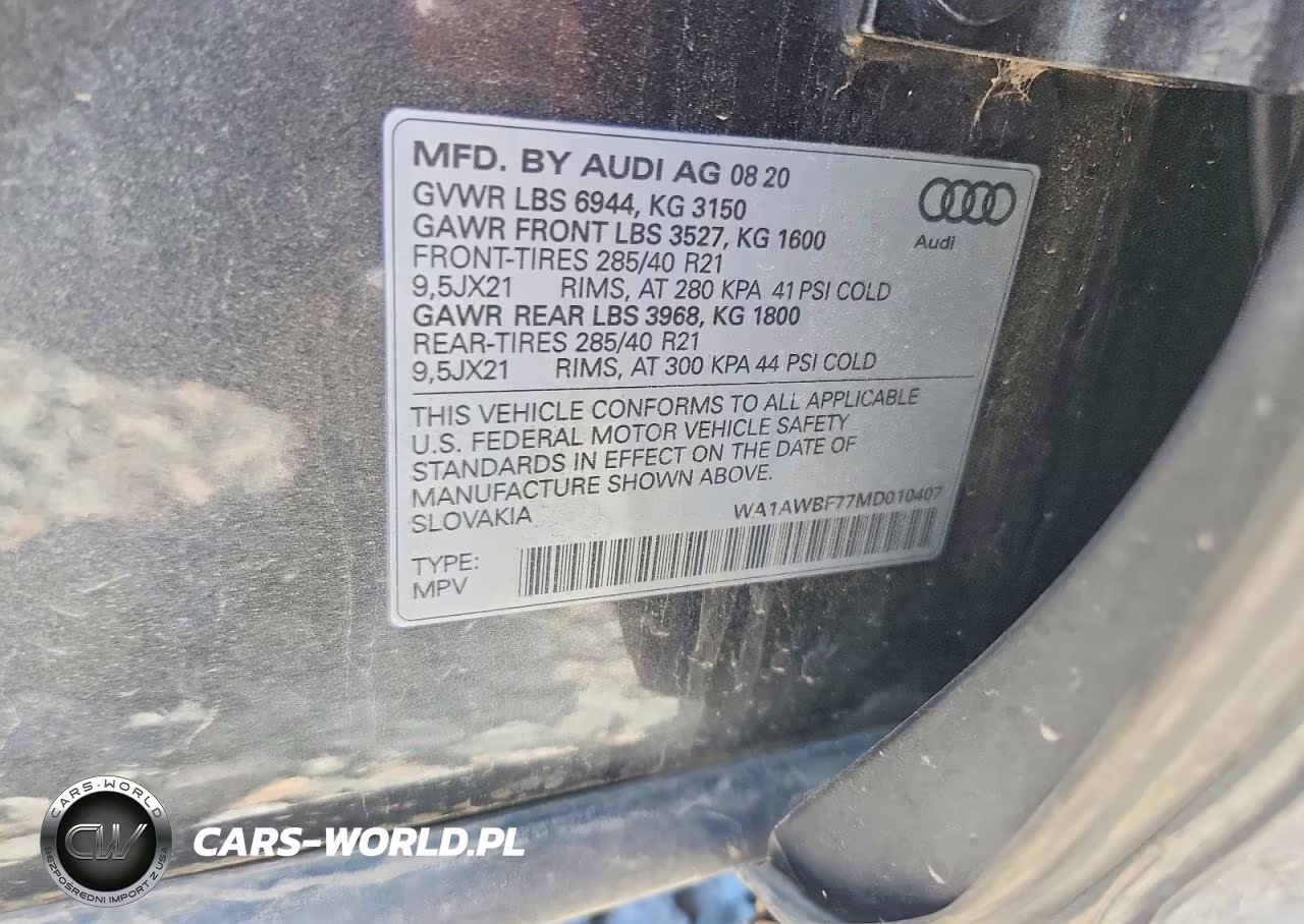 2021 Audi Sq7 Premium Plus VIN:WA1AWBF77MD010407 - 13