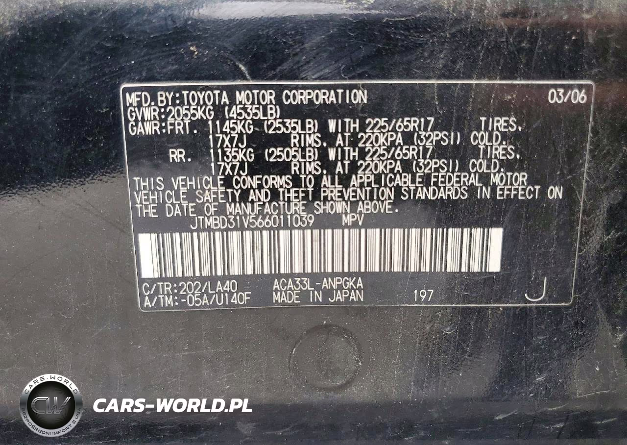2006 Toyota Rav4 Limited VIN:JTMBD31V566011039 - 13