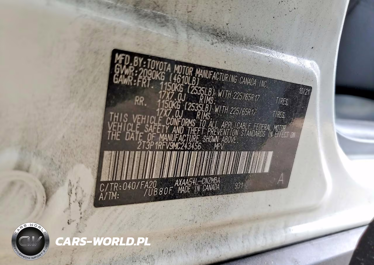 2021 Toyota Rav4 Xle VIN:2T3P1RFV9MC243456 - 12