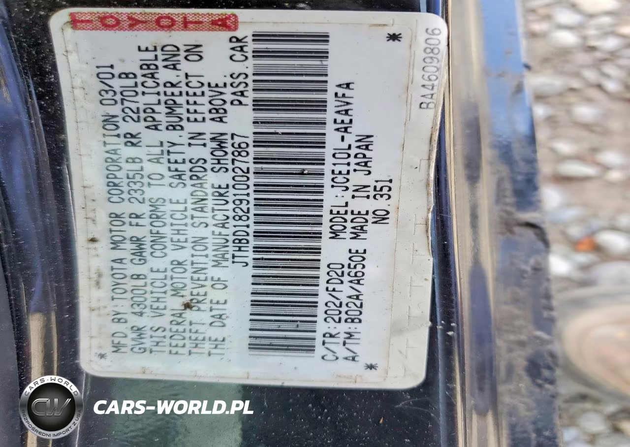 2001 Lexus Is 300 VIN:JTHBD182910027867 - 13