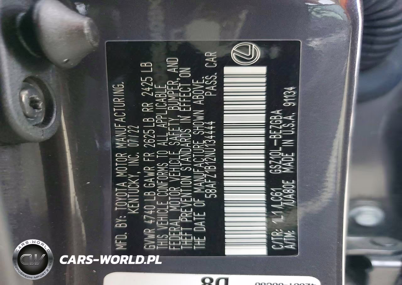 2022 Lexus Es 350 Ultra Luxury VIN:58AFZ1B12NU134444 - 13