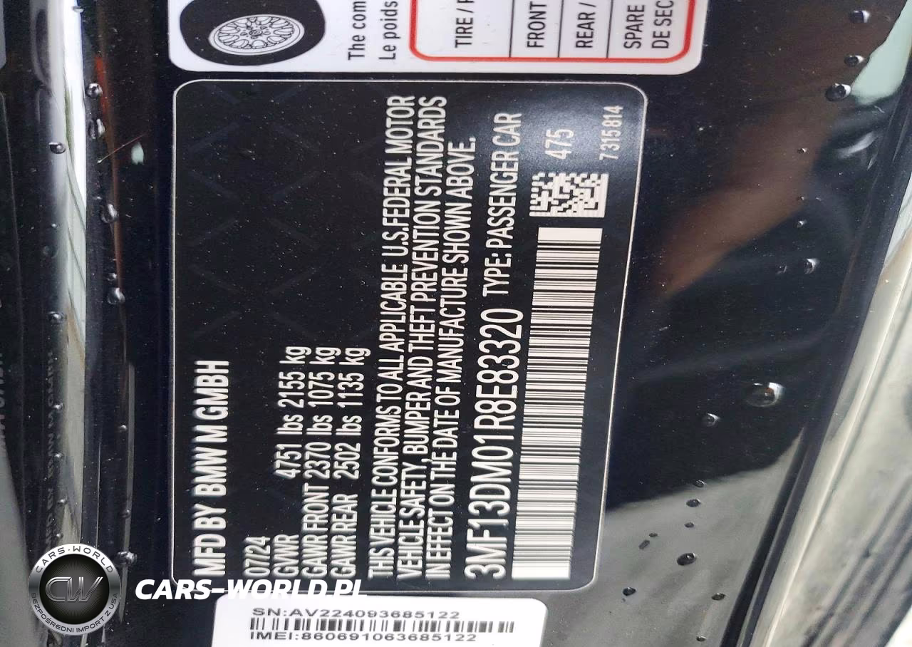 2024 BMW M2 VIN:3MF13DM01R8E83320 - 12