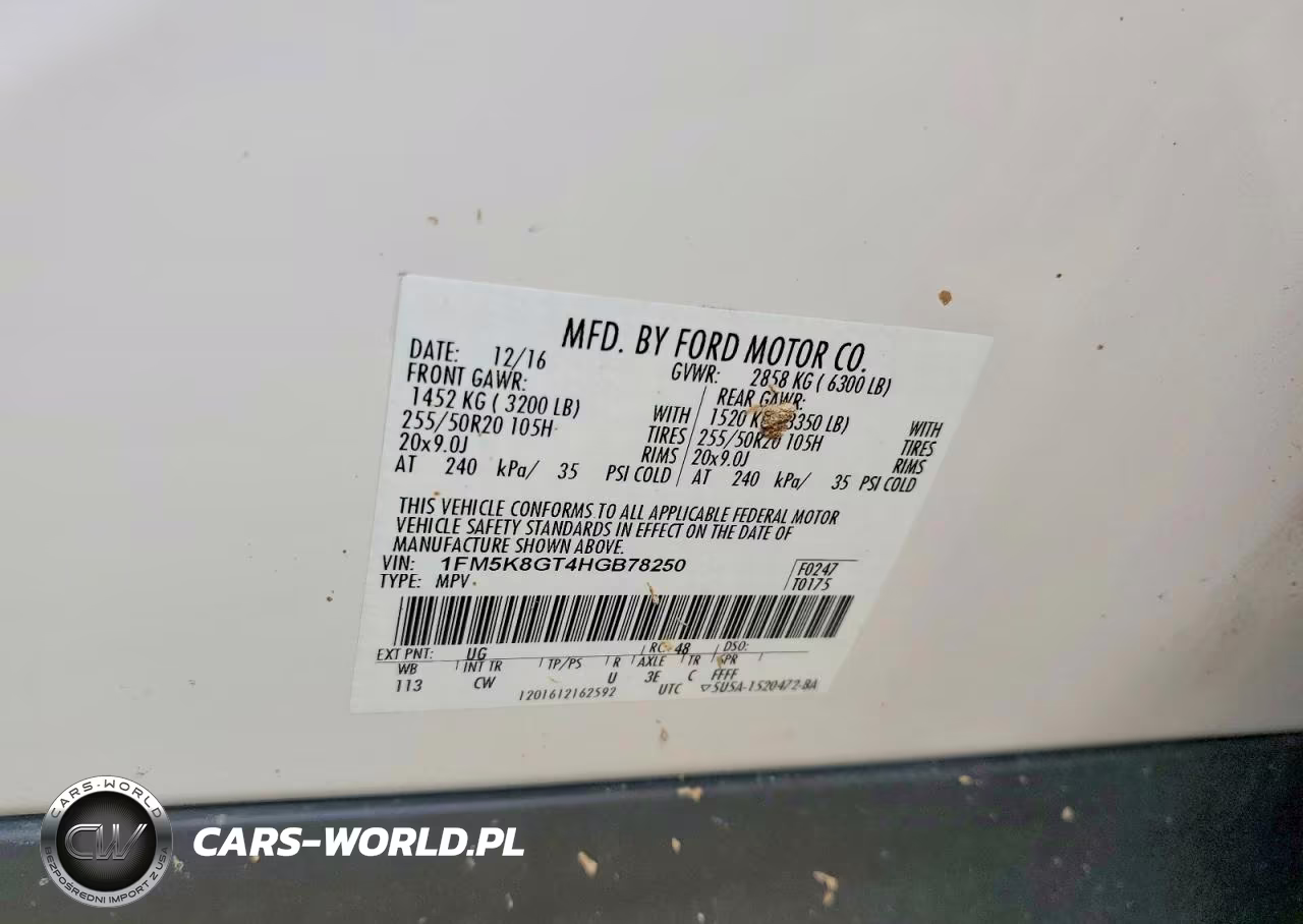 2017 Ford Explorer Sport VIN:1FM5K8GT4HGB78250 - 13