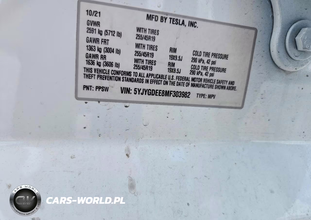 2021 Tesla Model Y VIN:5YJYGDEE8MF303982 - 12